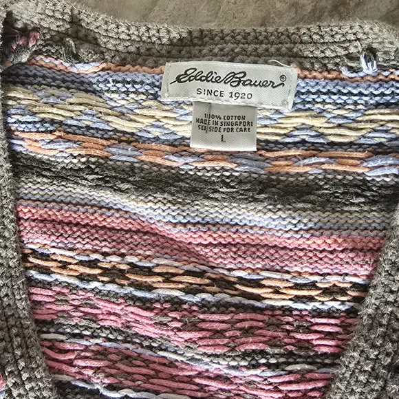 Vintage Eddie Bauer Multicolor Knit Sweater - Picture 3 of 4